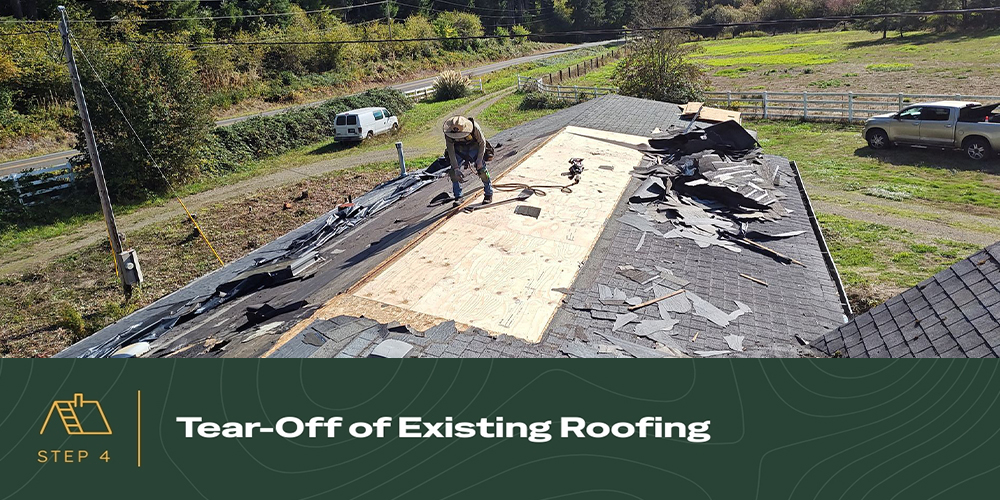 Step 4 Tear Off of Existing Roofing 1
